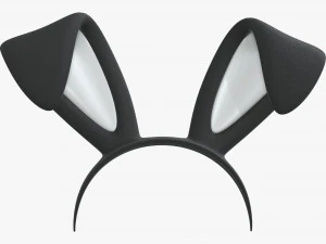 headband with bunny ears 03 3D Model