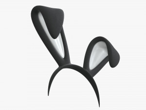 headband with bunny ears 03 Modèle 3D