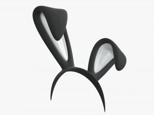 headband with bunny ears 03 3D Model
