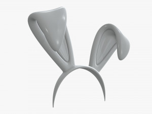 headband with bunny ears 03 Modèle 3D