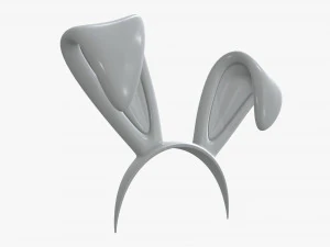 headband with bunny ears 03 3D Model