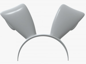 headband with bunny ears 03 Modèle 3D