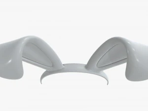 headband with bunny ears 03 3D Model