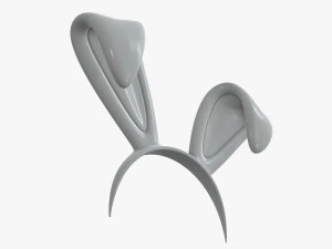 headband with bunny ears 03 3D Model