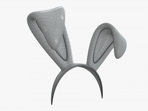 headband with bunny ears 03 Modèle 3D