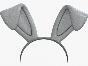 headband with bunny ears 03 Modèle 3D