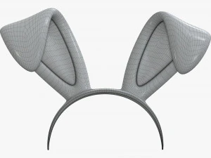 headband with bunny ears 03 3D Model
