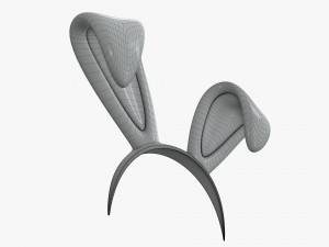 headband with bunny ears 03 Modèle 3D