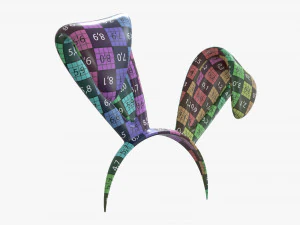 headband with bunny ears 03 3D Model