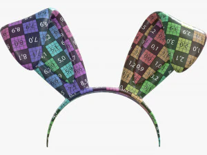 headband with bunny ears 03 3D Model
