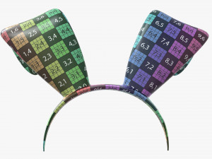 headband with bunny ears 03 Modèle 3D