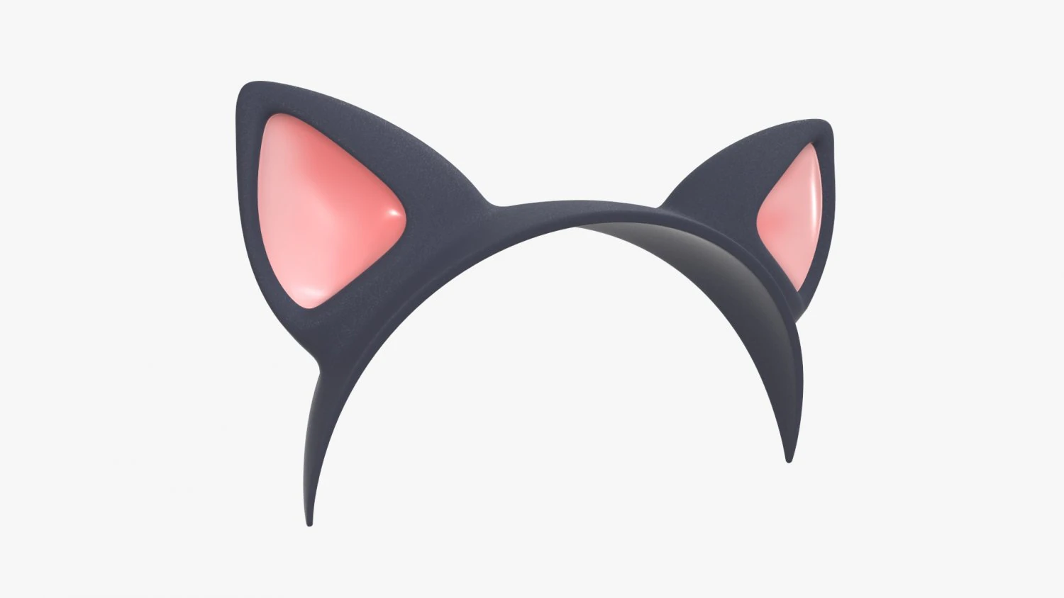 headband with cat ears 01 3D Model .c4d .max .obj .3ds .fbx .stl .blend