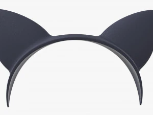 headband with cat ears 01 3D Model