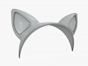 headband with cat ears 01 3D Model