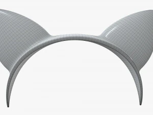 headband with cat ears 01 3D Model