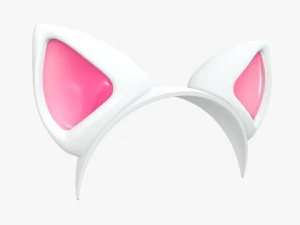 bandeau avec oreilles de chat 02 Modèle 3D