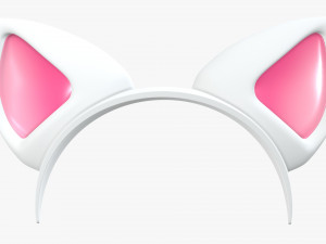 headband with cat ears 02 3D Model