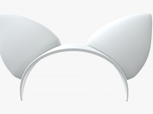 headband with cat ears 02 3D Model
