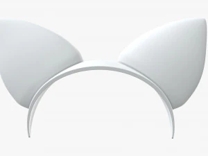 headband with cat ears 02 3D Model