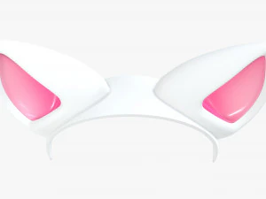 headband with cat ears 02 3D Model