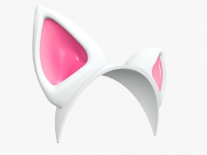 headband with cat ears 02 3D Model