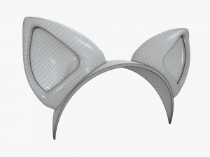 headband with cat ears 02 3D Model