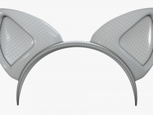 headband with cat ears 02 3D Model