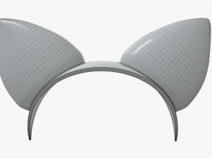 headband with cat ears 02 3D Model