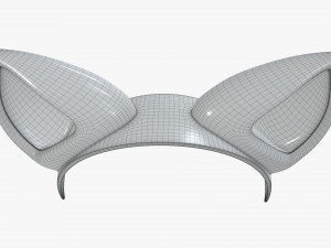 headband with cat ears 02 3D Model