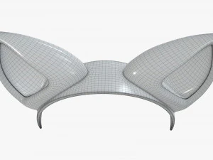 headband with cat ears 02 3D Model