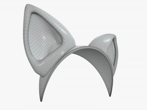 headband with cat ears 02 3D Model