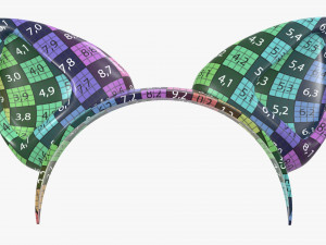 headband with cat ears 02 3D Model