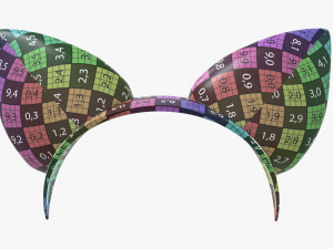 headband with cat ears 02 3D Model