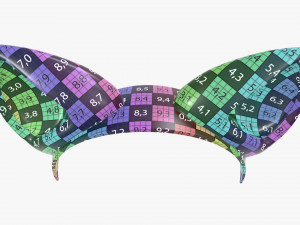 headband with cat ears 02 3D Model