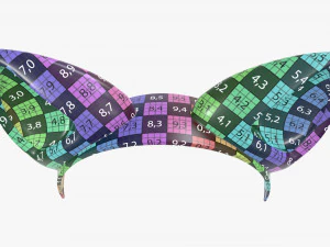 headband with cat ears 02 3D Model