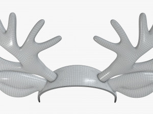headband with deer ears and horns 01 3D Model