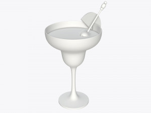 glass with margarita olives and orange slice Modèle 3D