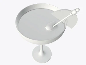 glass with margarita olives and orange slice 3D Model