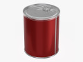 Coffee tin metal can with opener Modello 3D
