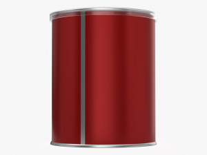coffee tin metal can with opener Modelo 3D