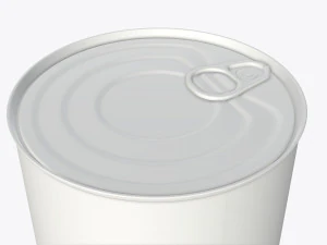 coffee tin metal can with opener 3D Model