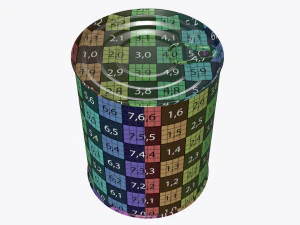 coffee tin metal can with opener 3D Model