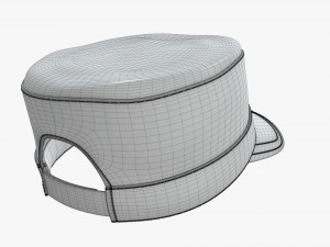 field military cap Modelo 3D