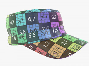 field military cap Modelo 3D