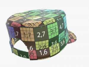 field military cap Modelo 3D
