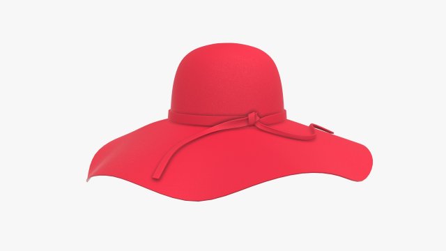 summer sun hat Model 3D .c4d .max .obj .3ds .fbx .stl .blend 