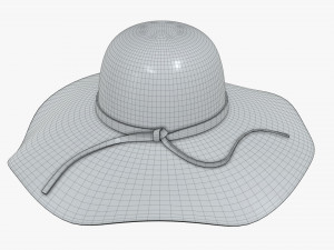 summer sun hat Model 3D