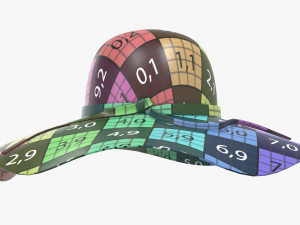 summer sun hat Model 3D