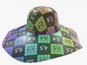 summer sun hat Model 3D