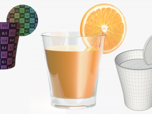 glasses cocktail margarita martini wine champagne juice 3D Model